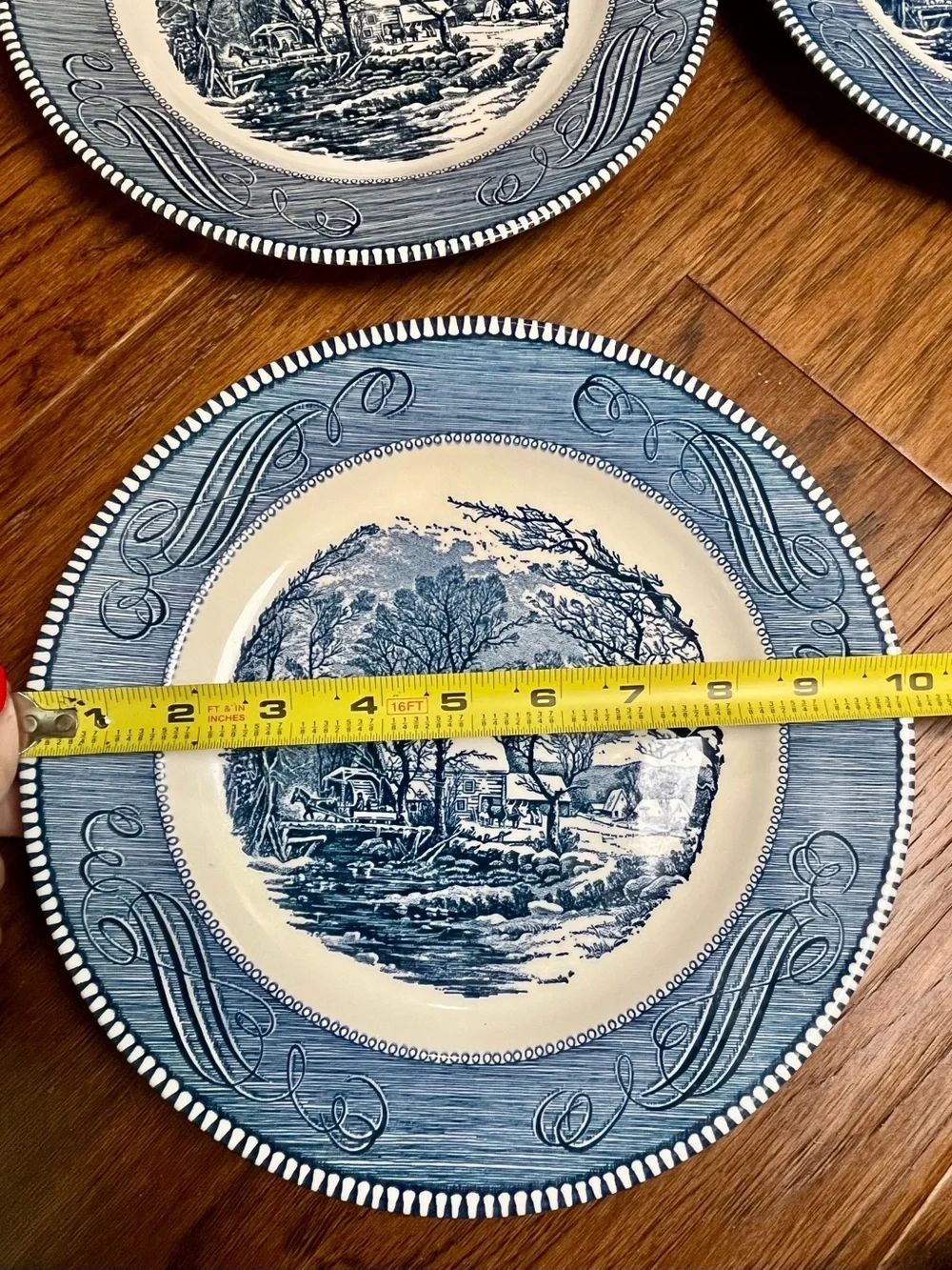 Vintage Currier & Ives Royal China Dinner Plate Old Grist Mill